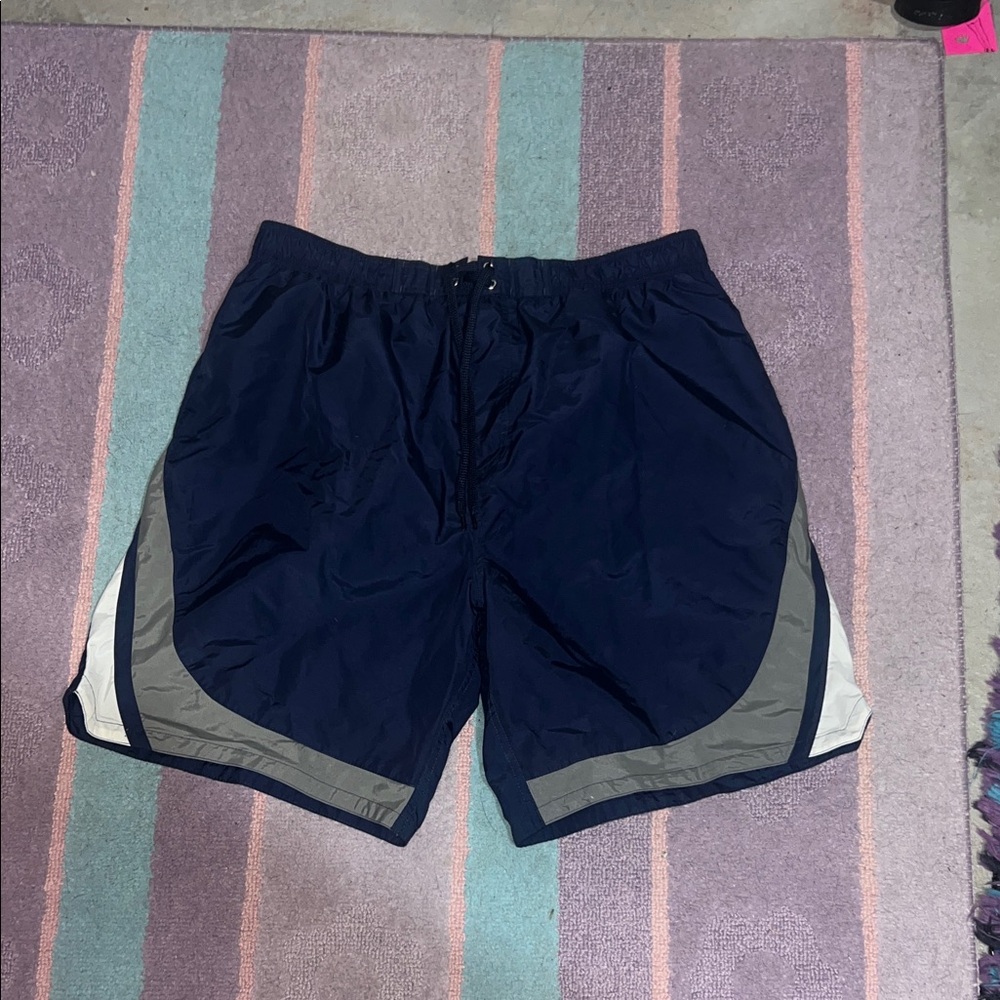 Navy and Gray men's bathing suit